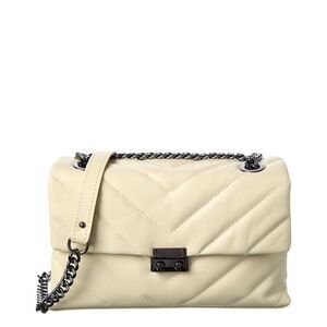 Italian Leather Crossbody, Beige